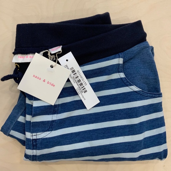 SASS & BIDE Facing North Striped Pants Indigo - Picture 4 of 5